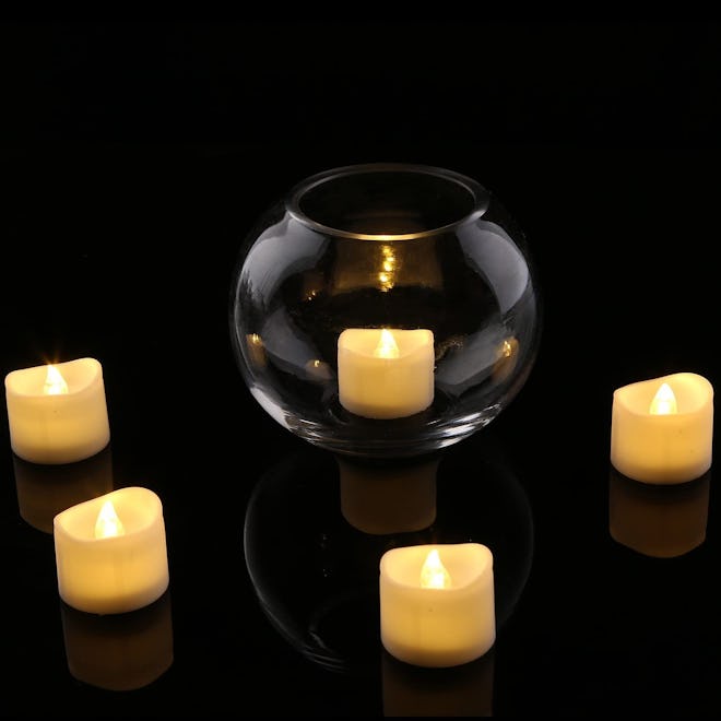 Homemory Flickering LED Tea Lights (12 Pack)