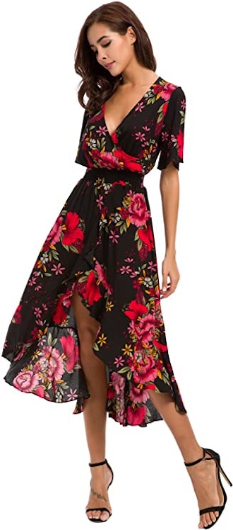 Kormei Short Sleeve Flowy Maxi Dress