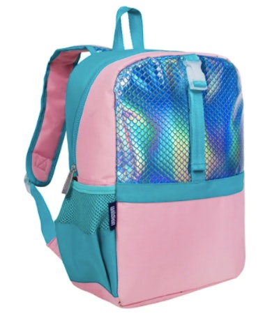 Pink and teal kid backpack