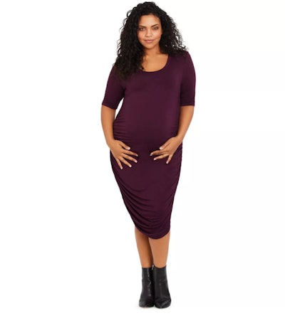 Motherhood Maternity Plus Size Ruched Maternity Dress