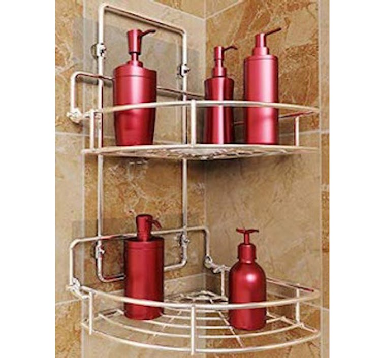 Vdomus Strong Shower Caddy 2 Tier Bathroom Corner Shelf Organizer