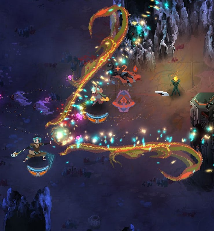 A screenshot of a character in combat from Children of Morta