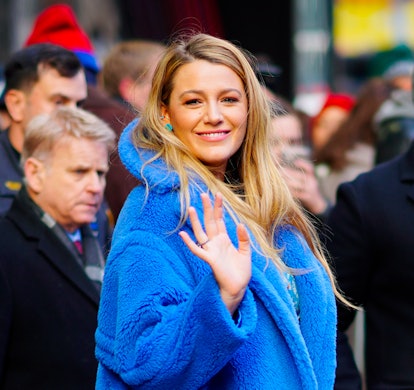 Blake Lively departs GMA on January 28, 2020 in New York City.