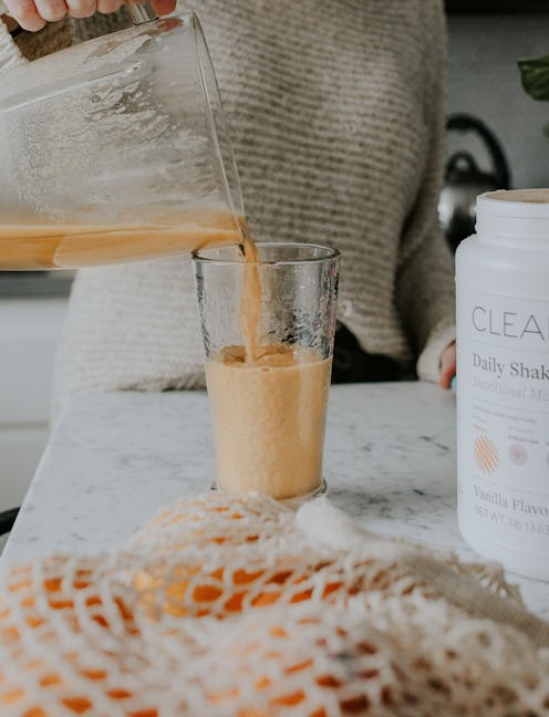 Clean Program daily shake poured from blender