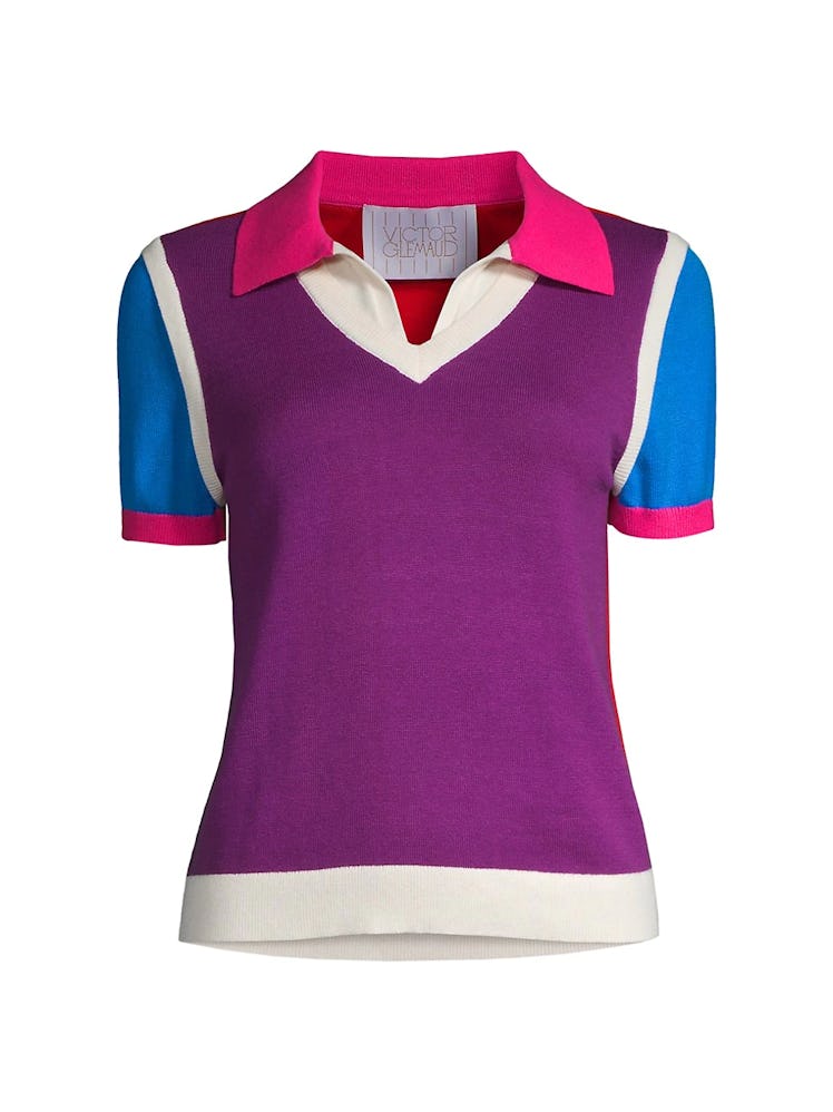 Victor Glemaud Colorblock Polo T-Shirt