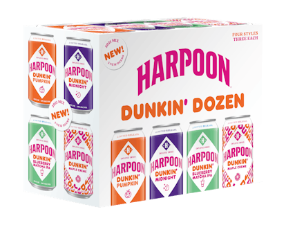 Here's where to buy Harpoon Dunkin' Dozen beer packs starting in September 2021.