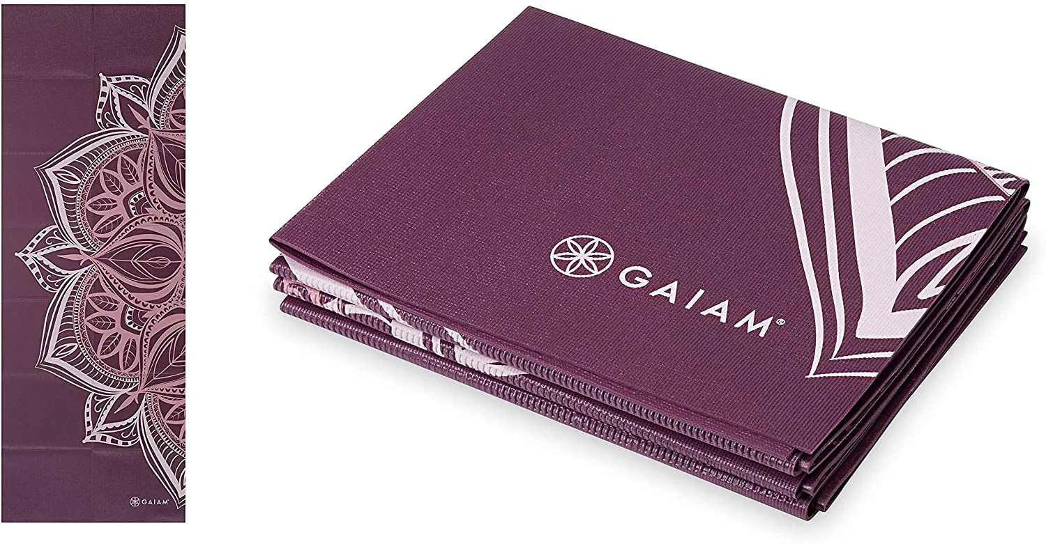 Gaiam Folding Travel Yoga Mat 