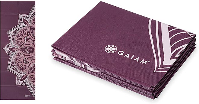 Gaiam Folding Travel Yoga Mat 
