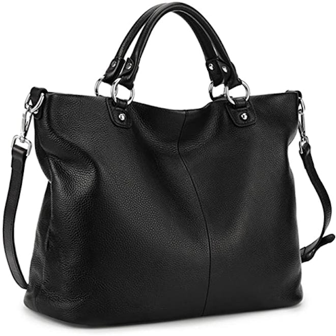 Kattee Genuine Leather Top Handle Tote Bag