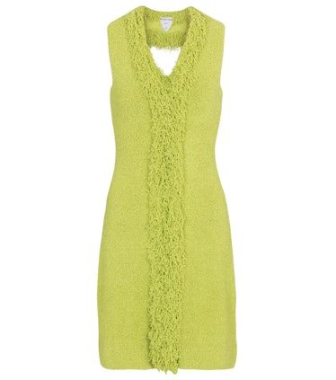 Green toweling knit dress from Bottega Veneta, available to shop on Mytheresa.