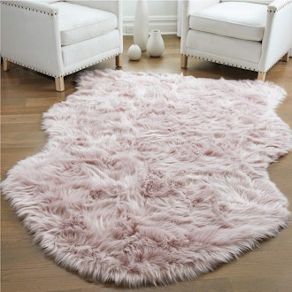 Gorilla Grip Faux Fur Area Rug