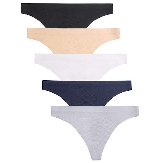 VOENXE Seamless Thongs (5-Pack)