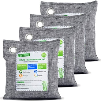 NIYIKOW Nature Fresh Bamboo Charcoal Air Purifying Bags (4-Pack)