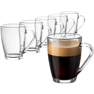 Ormioli Rocco Glass Coffee Mug (Set of 6)