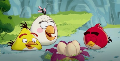 Angry Birds is a cartoon show based on the phone app.