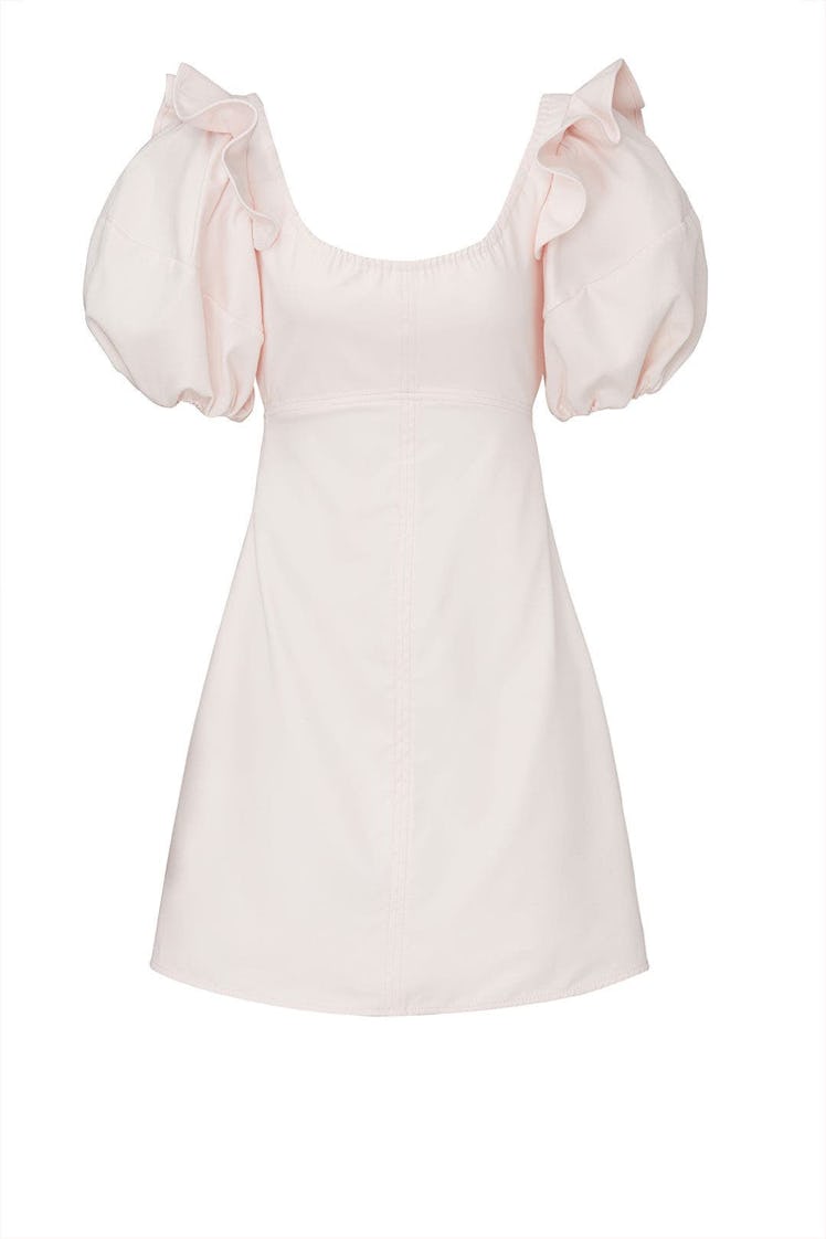Creme puff sleeve Valeria mini dress from ELLERY, available to shop or rent via Rent The Runway.