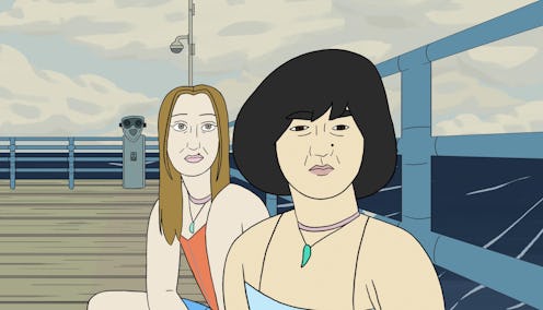 Anna (Anna Konkle) and Maya (Maya Erskine) in the animated 'PEN15' special.