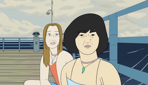 Anna (Anna Konkle) and Maya (Maya Erskine) in the animated 'PEN15' special.
