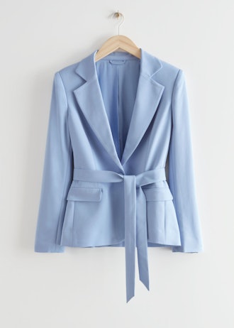 Belted Tailored Blazer Jacket