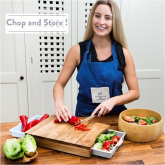 Kristie's Kitchen Cutting Board With Containers 