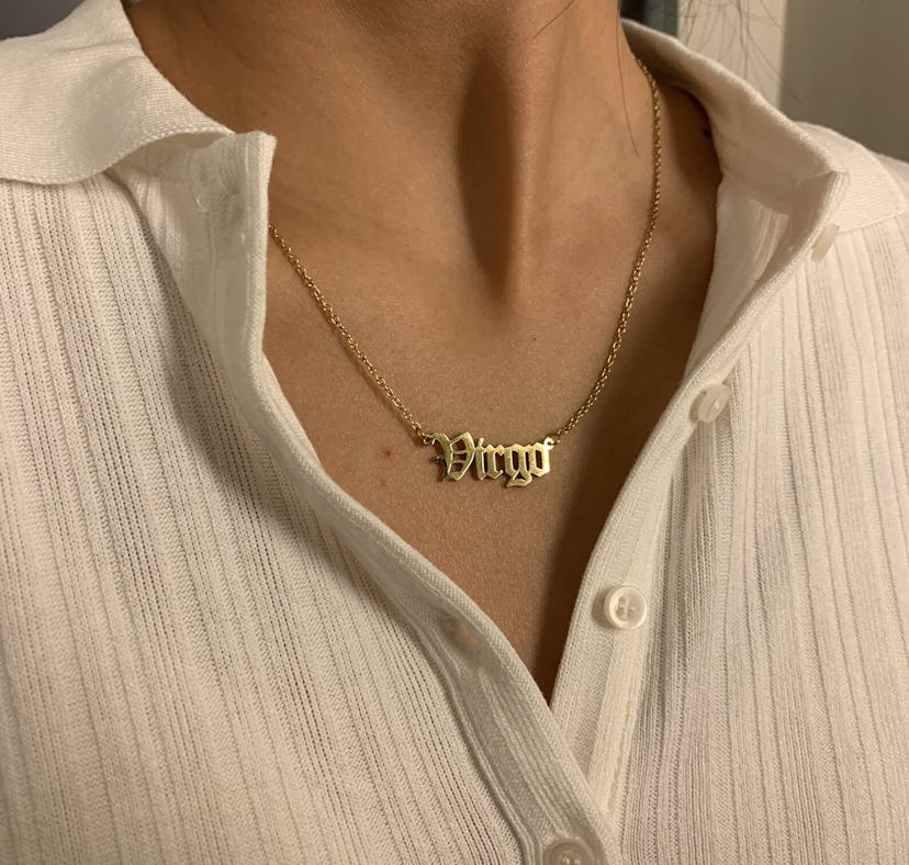 There are tons of virgo necklaces featuring dainty, cute designs to give to the virgo in your life
