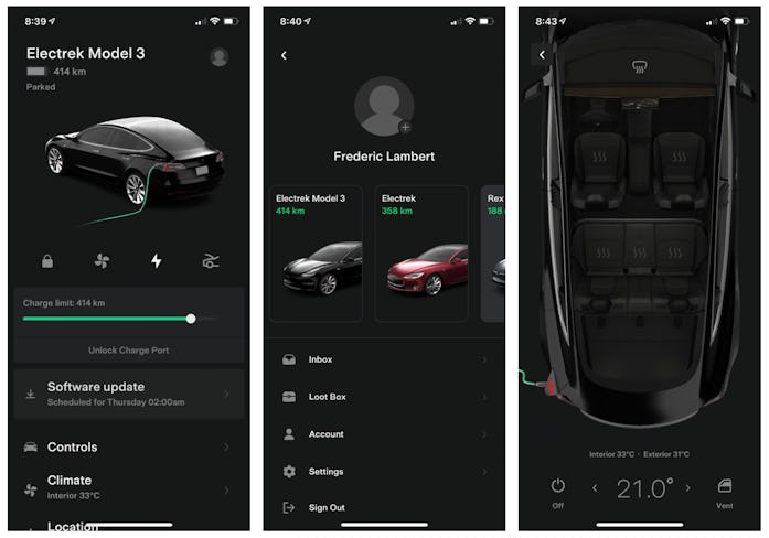 Tesla has updated its mobile app that drivers use to control functions in their cars.