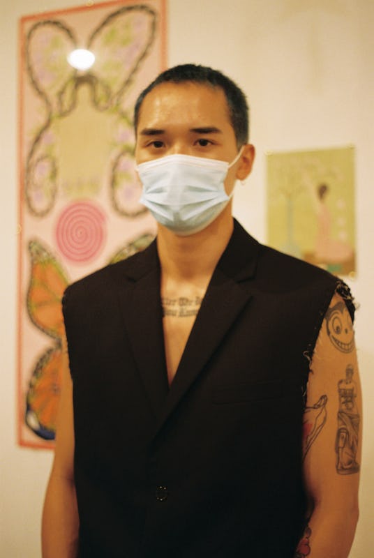 Franky Tran at Cory Feder's "Walking Home on Wind" Exhibition in Los Angeles