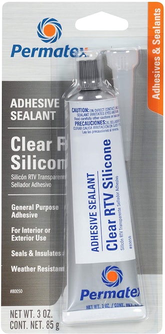 Permatex 80050 Clear Silicone Adhesive, 3 Oz.