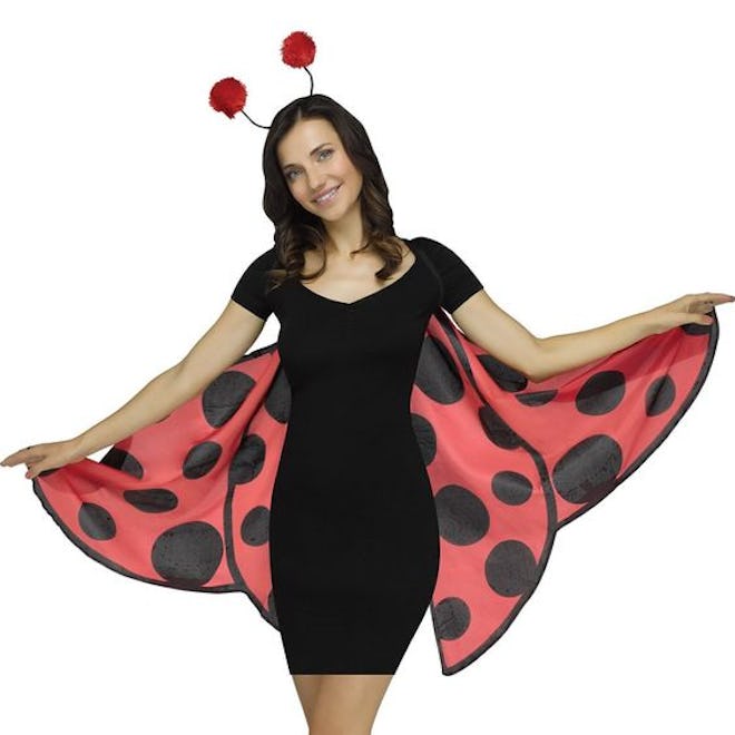 Fun World Halloween Spotted Ladybug Costume Wings, One Size, Red Black