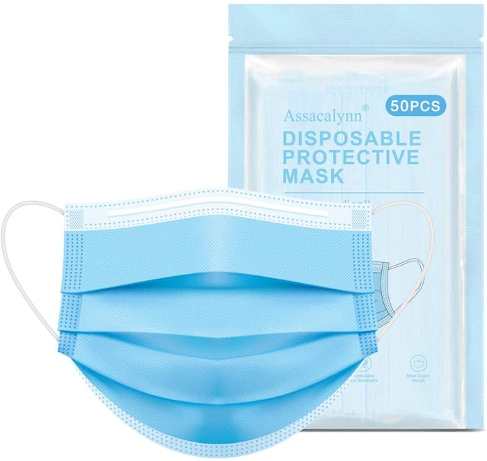 Assacalynn Disposable Face Masks (50-Pack)