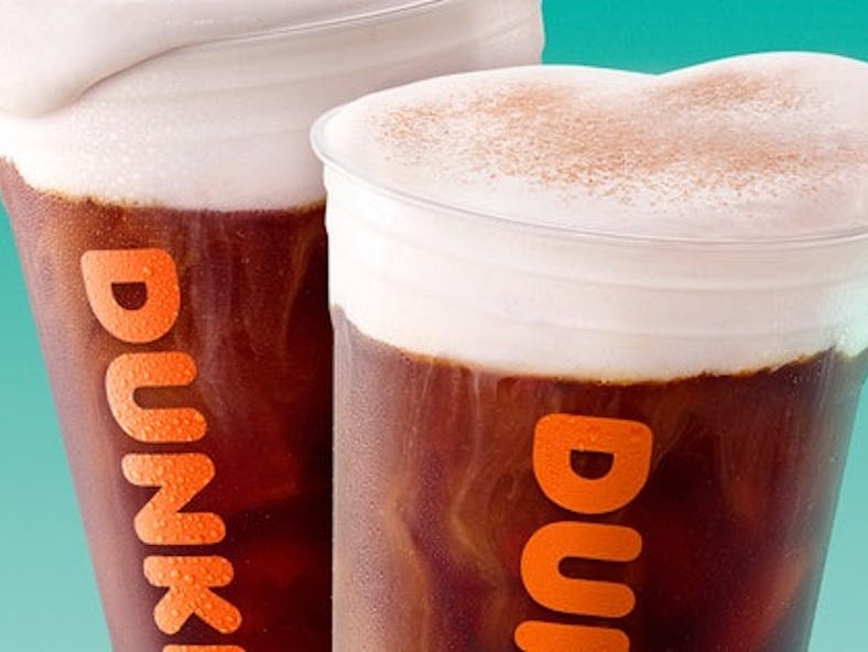 Here's how Starbucks versus Dunkin's Pumpkin Cream Cold Brew compare.