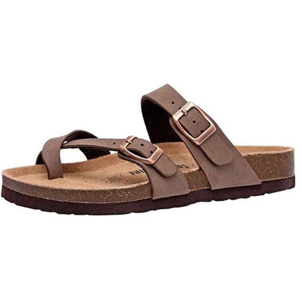 CUSHIONAIRE Luna Cork Footbed Sandal with +Comfort
