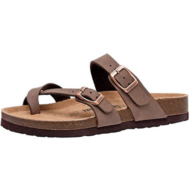 CUSHIONAIRE Luna Cork Footbed Sandal with +Comfort