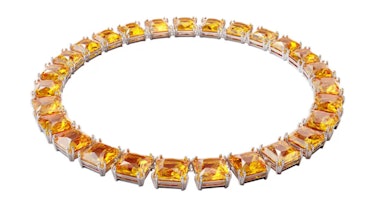 Swarovski's yellow square cut crystal necklace.