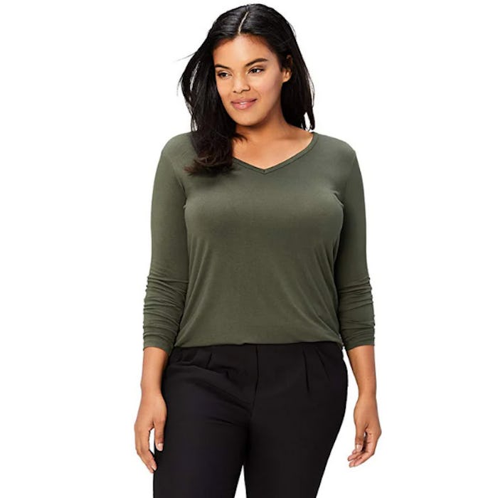 Daily Ritual Plus Size Jersey Long-Sleeve T-Shirt