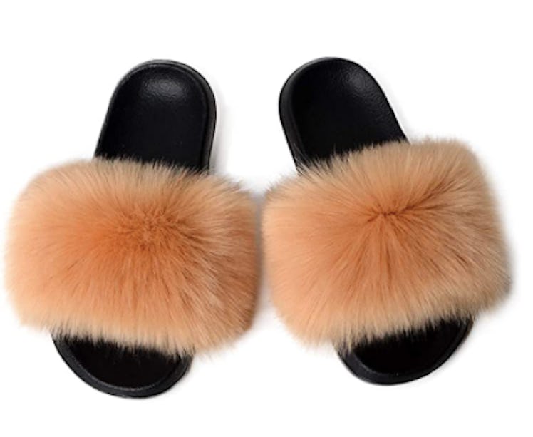 Longji Faux Fuzzy Indoor Outdoor Slides