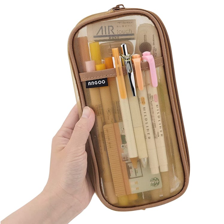EASTHILL Grid Mesh Pencil Case