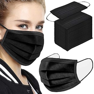 NNPCBT Black Disposable Face Masks (100-Count)