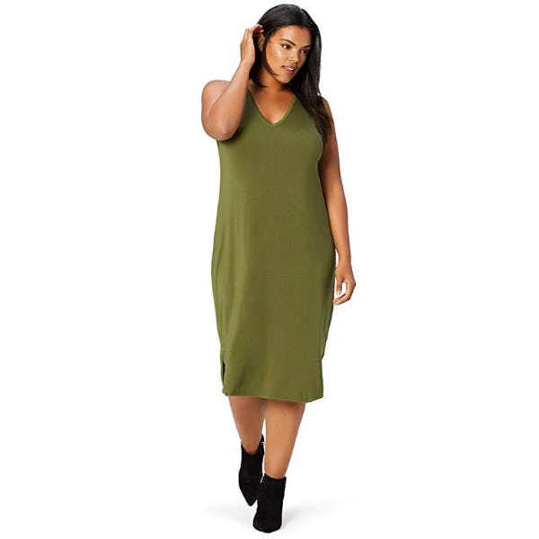 Daily Ritual Plus Size Jersey Sleeveless V-Neck Dress