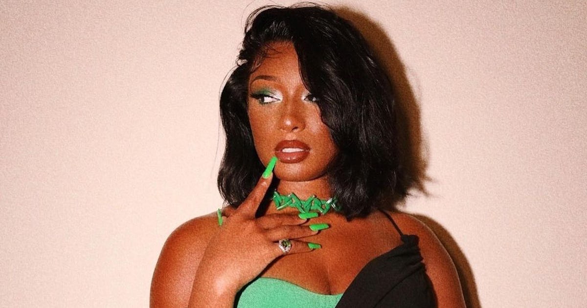 Megan Thee Stallion Wore Head-to-Toe Slime Green Bottega Veneta