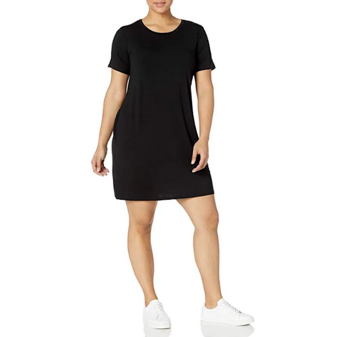 Daily Ritual Plus Size Jersey Short-Sleeve Scoop Neck T-Shirt Dress