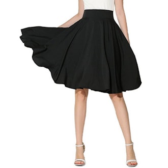 CHOiES High Waist Trumpet Midi Skirt 