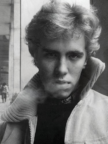 Kors at around 18 years old, exhaling smoke, when he was enrolled at FIT and going to Studio 54 at n...