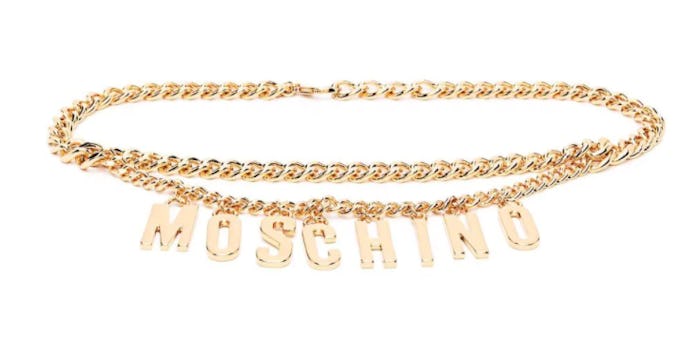 Logo-Lettering Chain Belt
