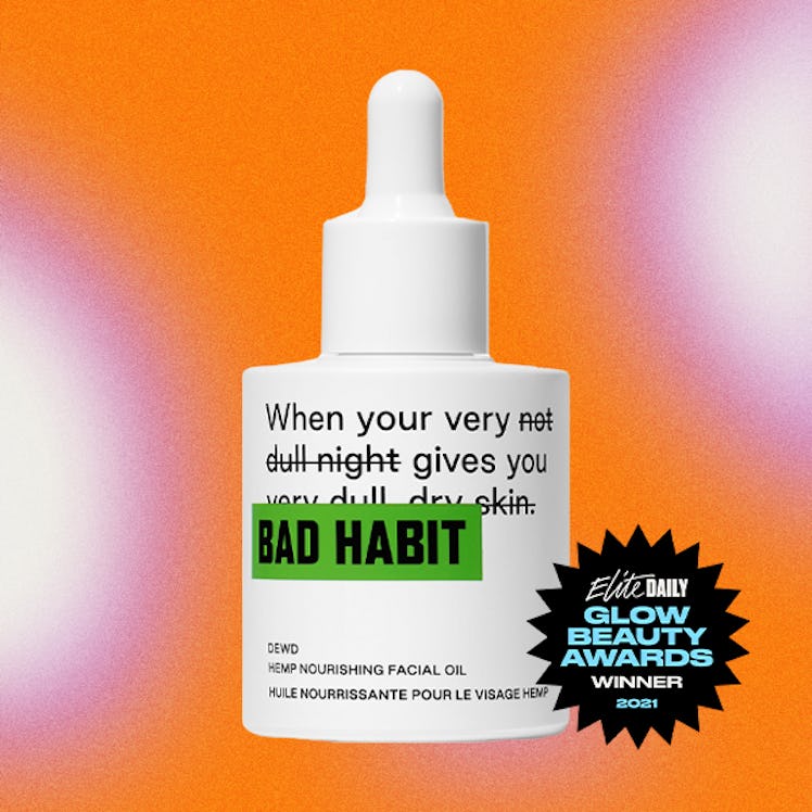 A product shot of Bad Habit's Dewd Hemp Nourishing Facial Oil, the Best Facial Oil winner of Elite D...