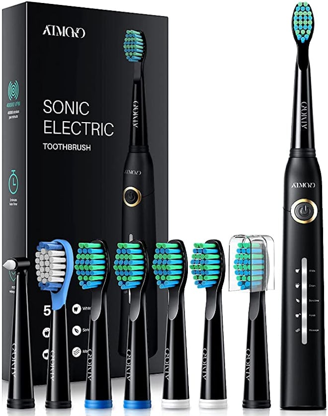 ATMOKO Electric Toothbrush with 8 Duponts Brush Heads