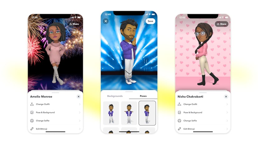Snapchat came out with the ability to pose your Bitmoji avatar in 3D on your user profile in July 20...