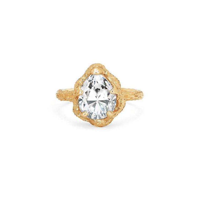 Baby Queen Water Drop Diamond Solitaire Setting from Logan Hollowell.