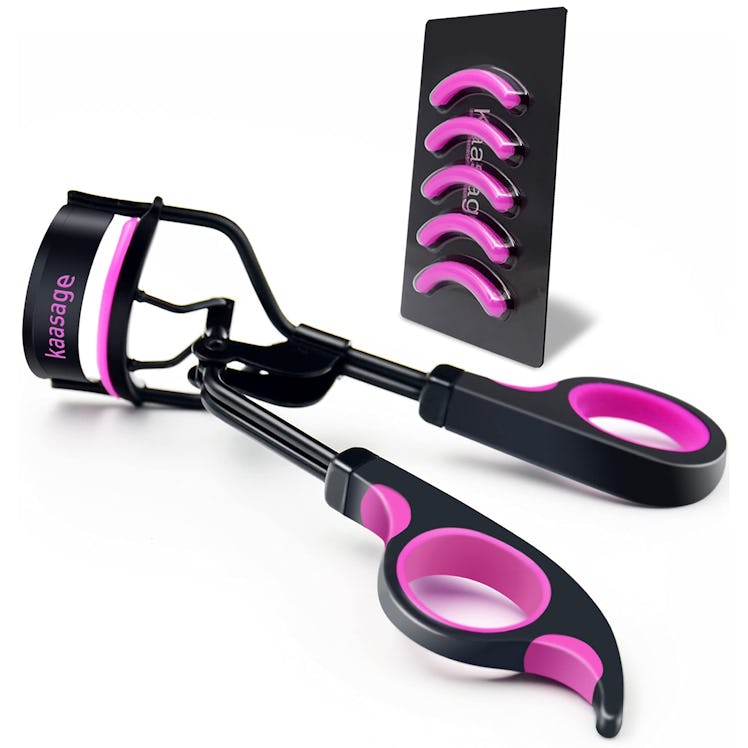 Kaasage Eyelash Curler With Pads & Eyebrow Tweezer