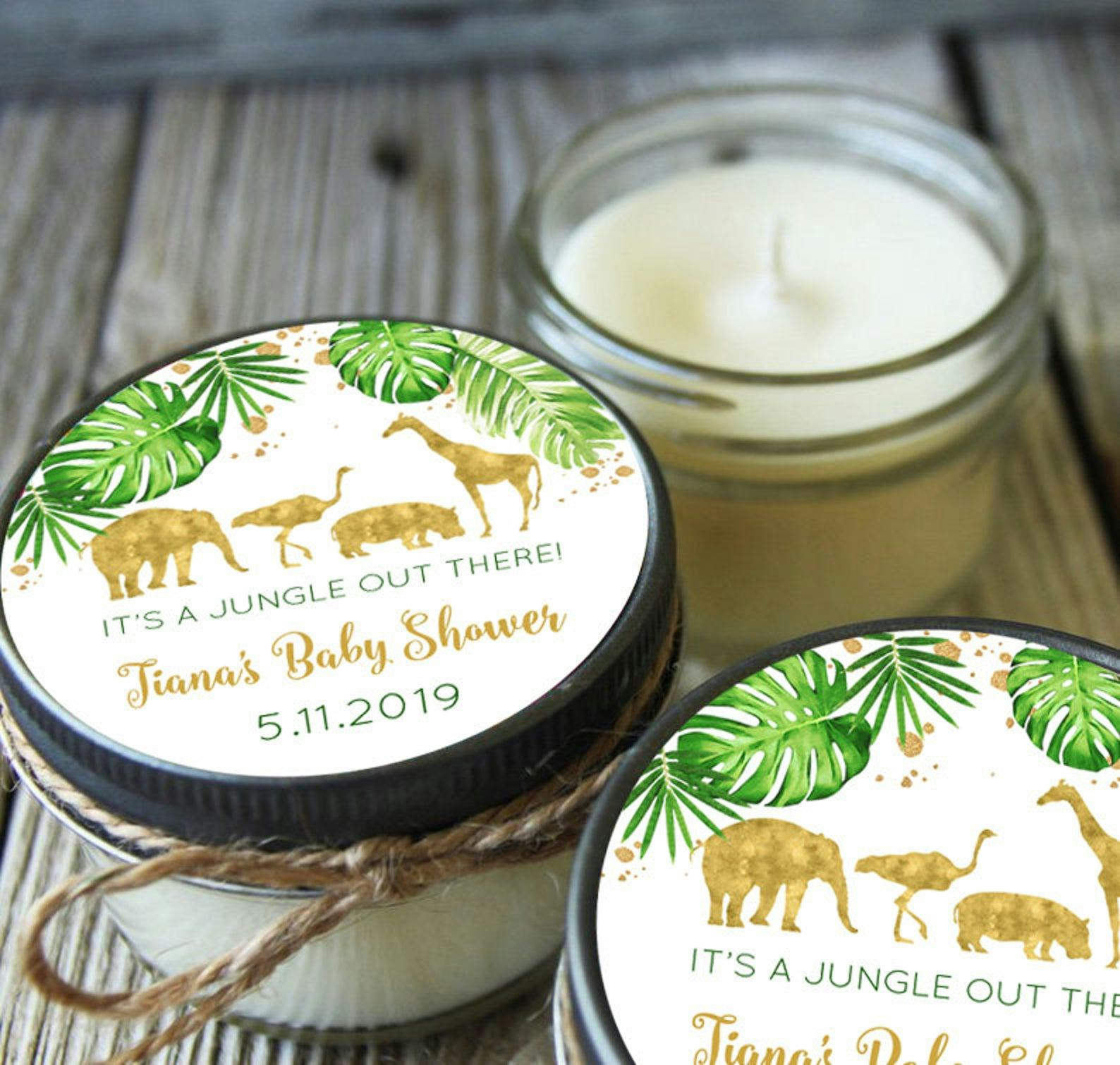 Mini jungle animal sales baby shower candles